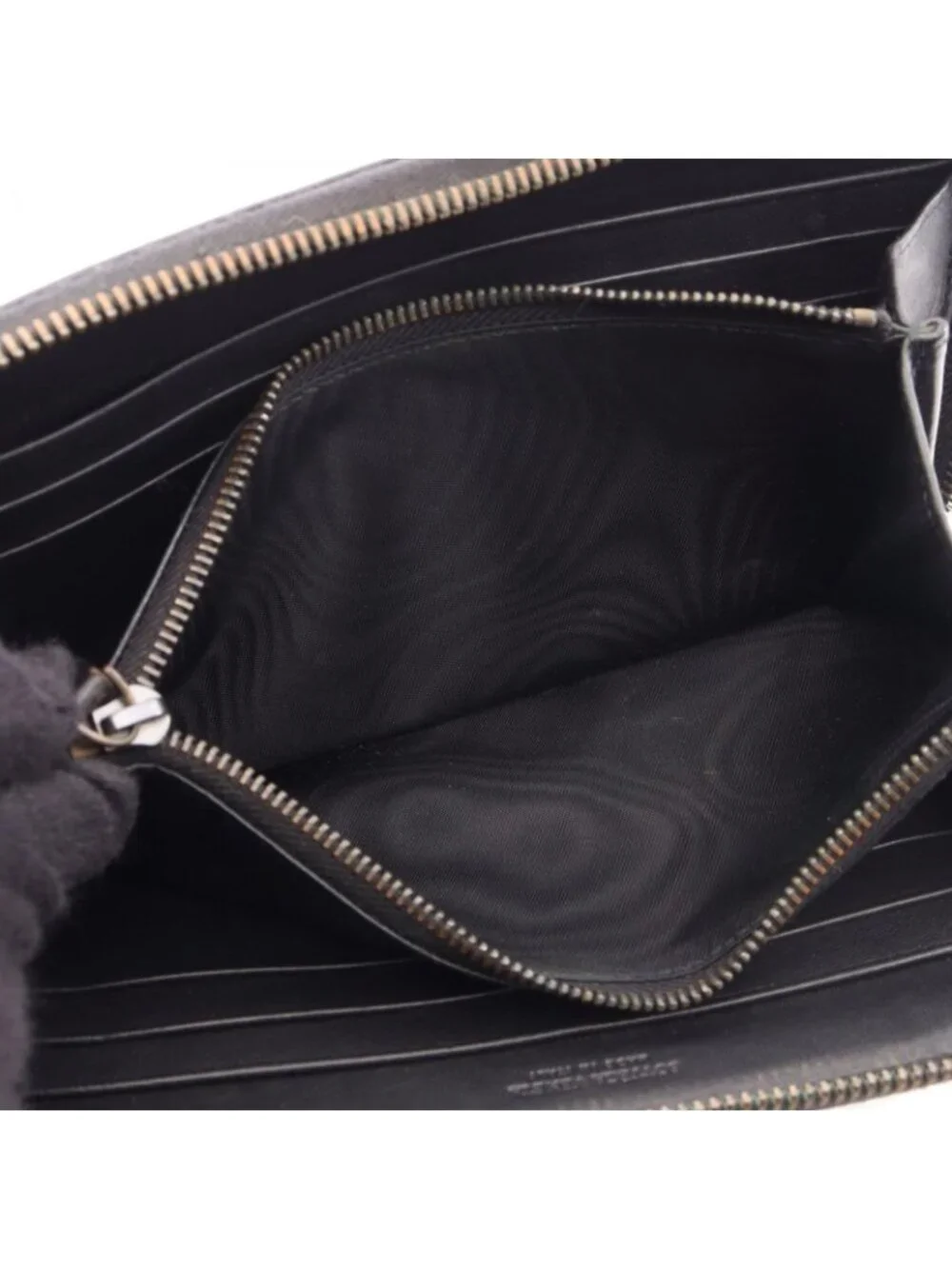 Bottega Veneta Round Wallet Intrecciato Black Leather